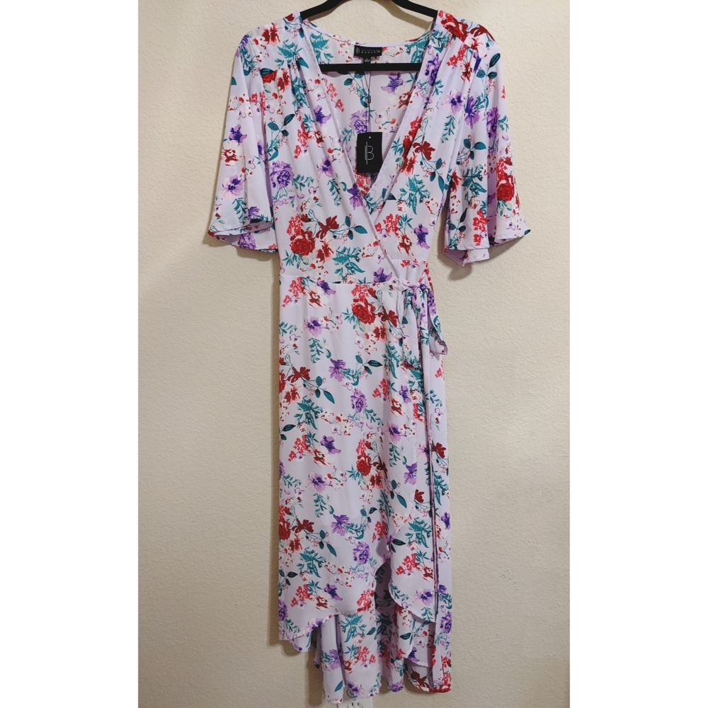 Bobeau Lilac Orna Wrap Dress NWOT